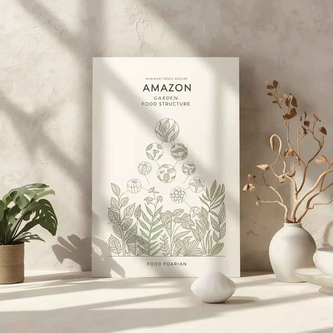 Amazon garden food forest structure showing canopy subcanopy shrubs herbs roots and vines for self sufficiency in Loreto and Ucayali