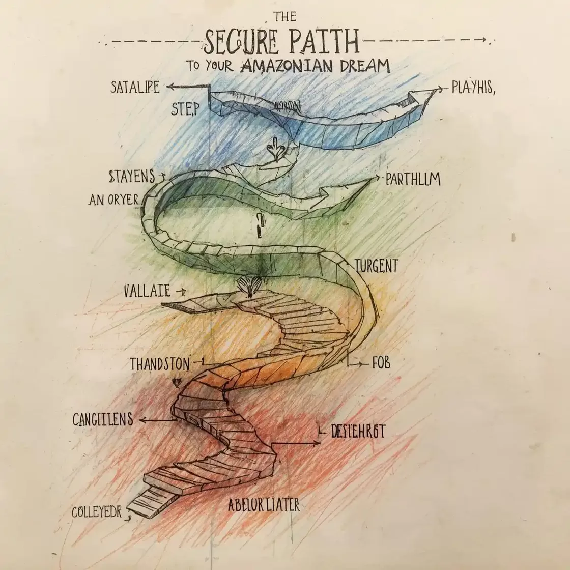 A stunning aerial view of a river winding through the Peruvian Amazon jungle, representing land for sale.