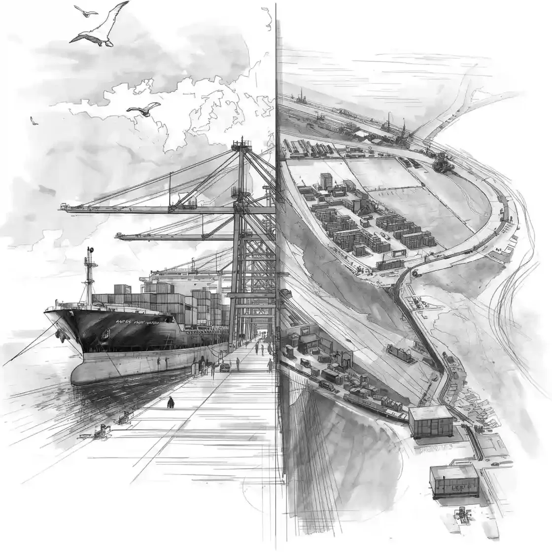 Port infrastructure versus landlocked Peru y Paraguay